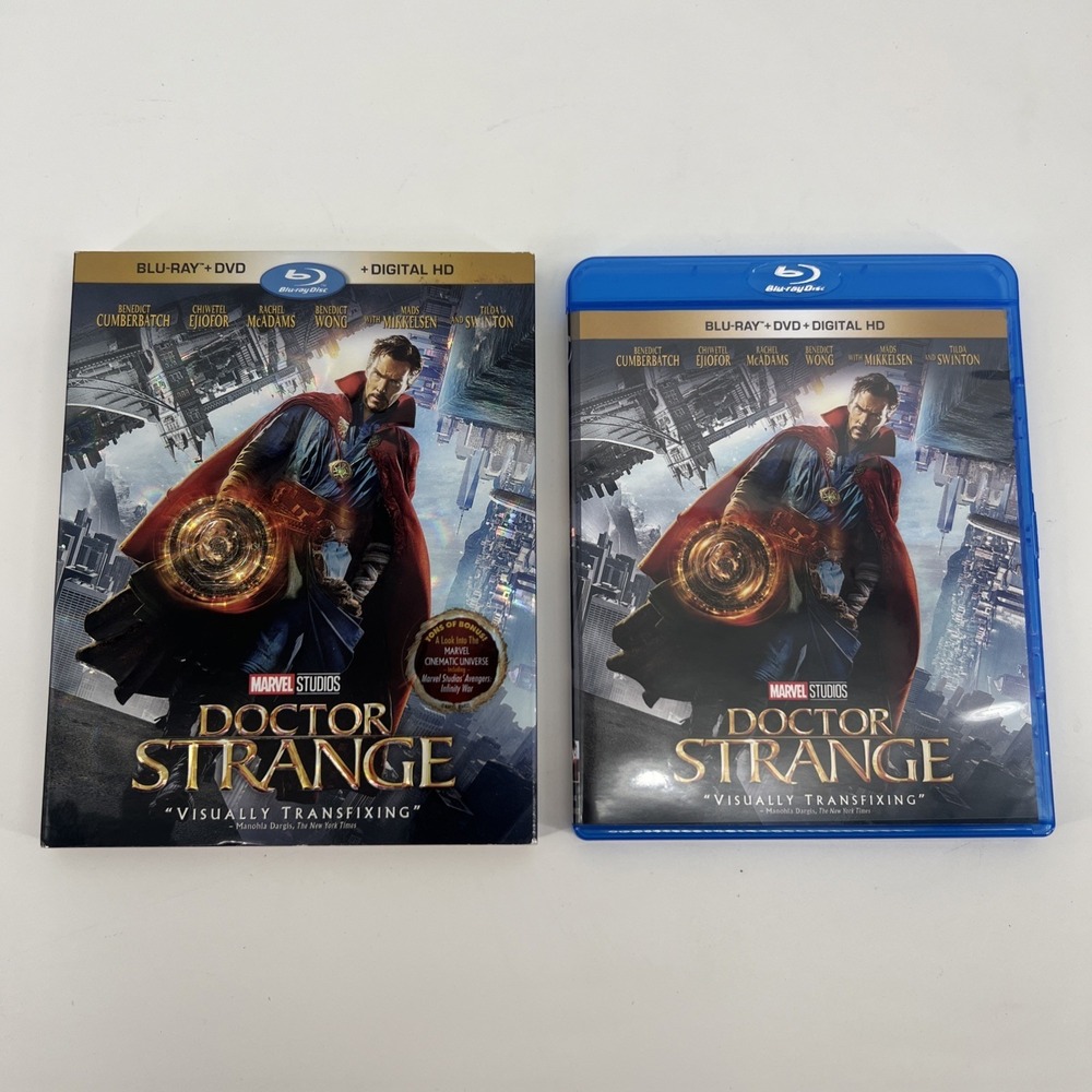 Marvel Doctor Strange (Blu-ray, DVD, 2016) + Slipcover